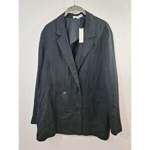 Banana Republic New! Women's Linen Blazer Medium Black $200